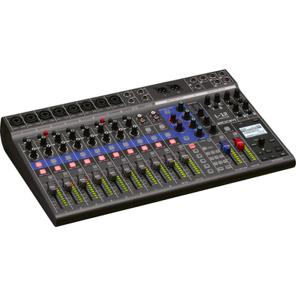 Zoom LiveTrak L-12-12-Channel Digital Mixer & Multitrack Recorder + RKL-12 Rack mount adapter for L-12