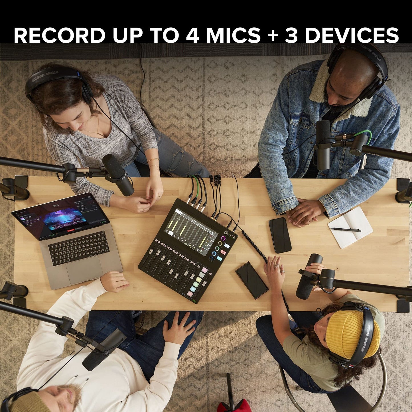 Mackie DLZ Creator Adaptive Digital Mixer for Podcasting, Streaming and YouTube with User Modes, Mix Agent Technology, Auto Mix, Onyx80 Mic Preamps