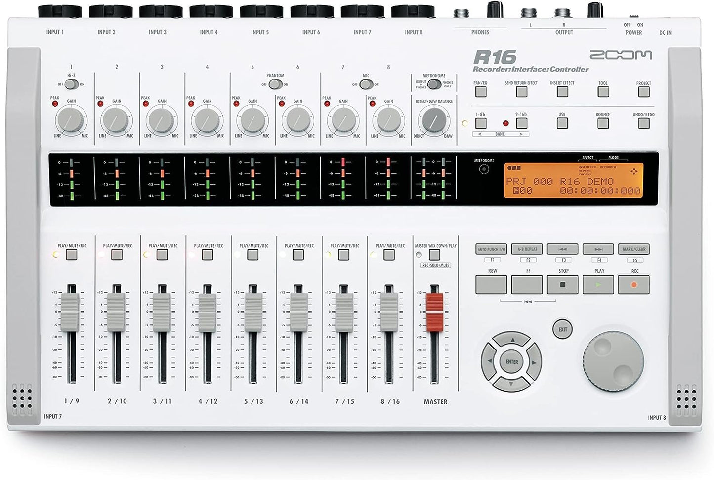 Zoom R16 Multi-Track Tabletop Recorder, Interface, Controller, 8 XLR Combo Inputs, 16 Tracks, USB Audio Interface, Built In Stereo Condenser Microphones, 135 Built-In Effects