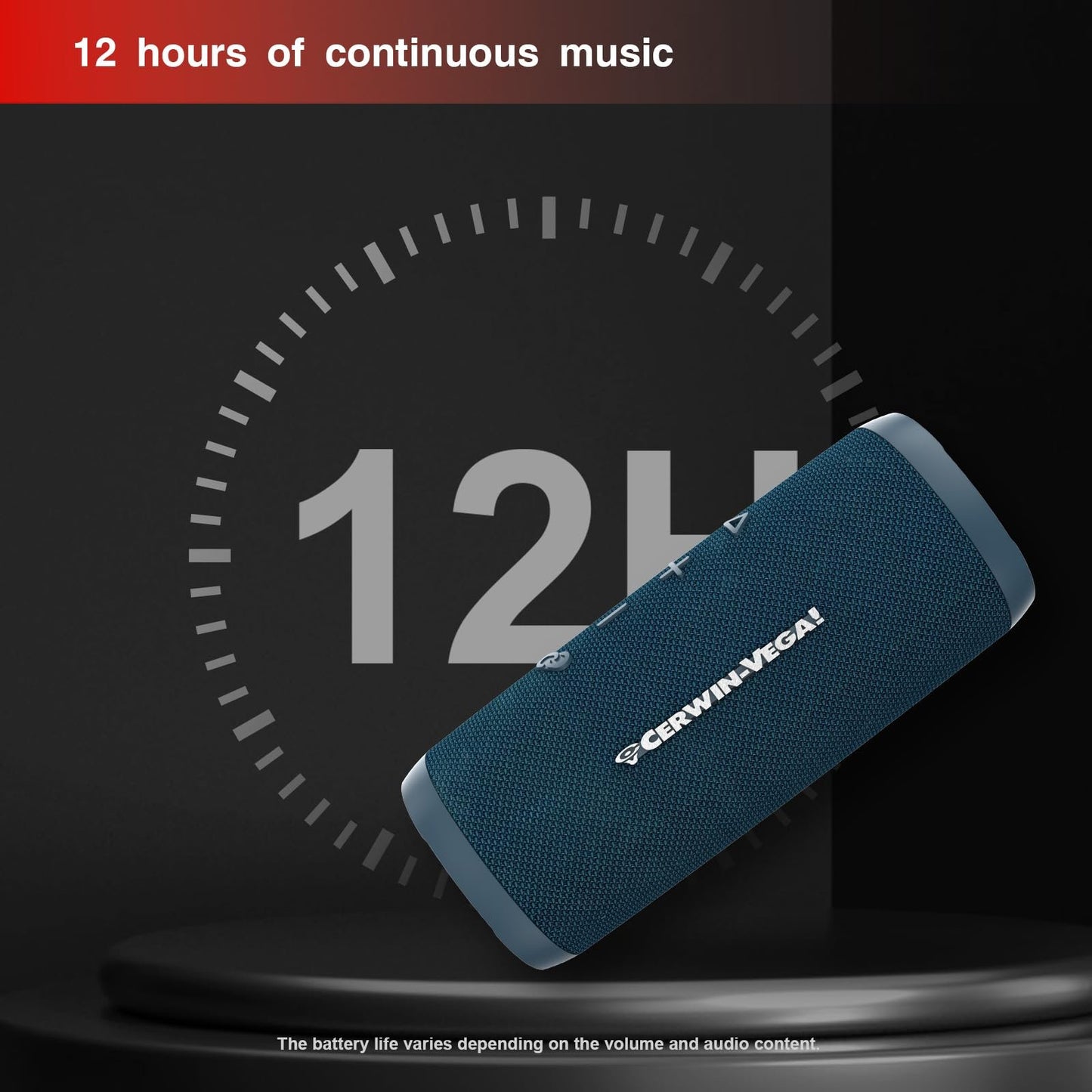 CERWIN-VEGA! VEGAMINI VMBLU Portable Bluetooth Hand Held Speaker with Strap,Steel Blue
