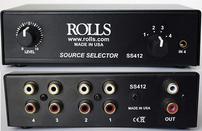 rolls, 4 A-B Box, 5.5" w x 3.1" d x 1.6" h (SS412), Black