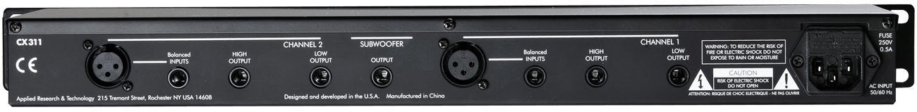 ART CX311 2-Way Crossover with Subwoofer Output