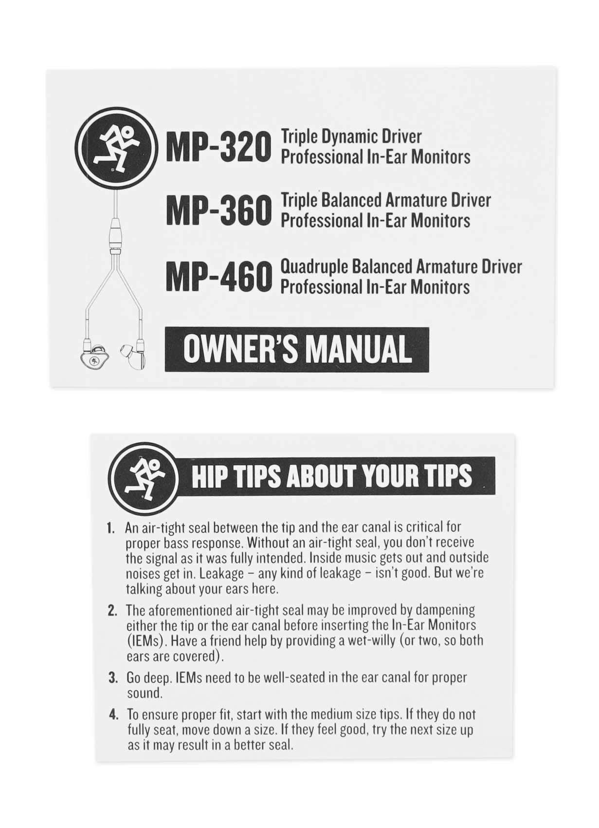 Mackie MP Series in-Ear Headphones & Monitors