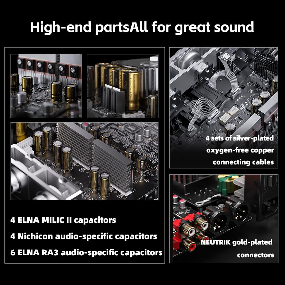 FiiO K17 Desktop DAC&Headphone Amplifier AK4191+AK4499EX*2, 31-Band PEQ, MQA,Support DSD512 32Bit/768kHz with Remote Control