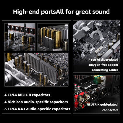 FiiO K17 Desktop DAC&Headphone Amplifier AK4191+AK4499EX*2, 31-Band PEQ, MQA,Support DSD512 32Bit/768kHz with Remote Control