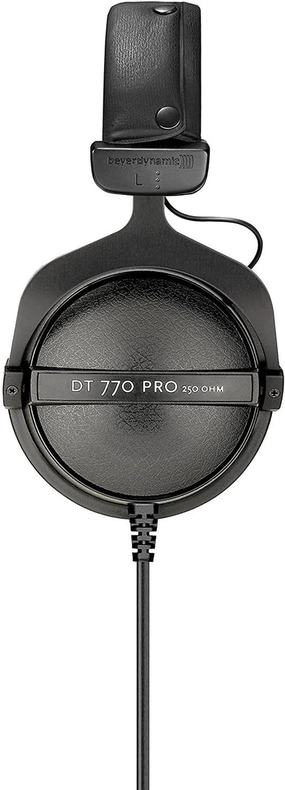 beyerdynamic DT 770 PRO 250 Ohm Over-Ear Studio Headphones in Black. Closed Construction, Wired for Studio use, Ideal for Mixing in The Studio