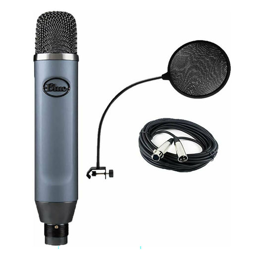 Blue Ember XLR Condenser Mic For Recording and Streaming,Pop Filter and XLR...