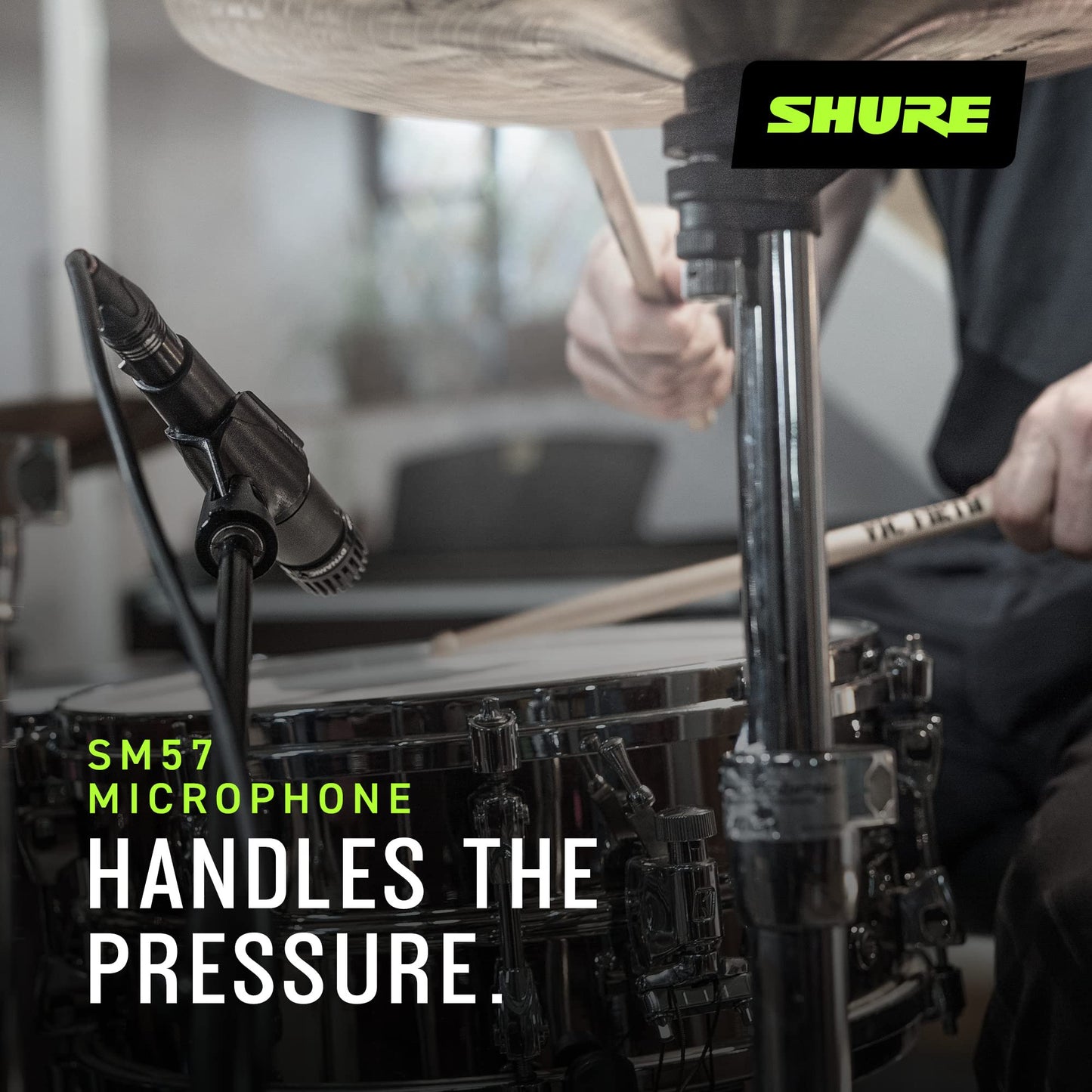 Shure SM57 Professional XLR Dynamic Microphone – Cardioid Mic for Instruments, Amplifiers, Drums & Live Performance Recording (SM57-LC)