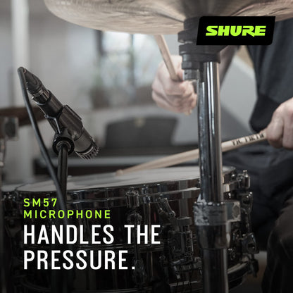 Shure SM57 Professional XLR Dynamic Microphone – Cardioid Mic for Instruments, Amplifiers, Drums & Live Performance Recording (SM57-LC)