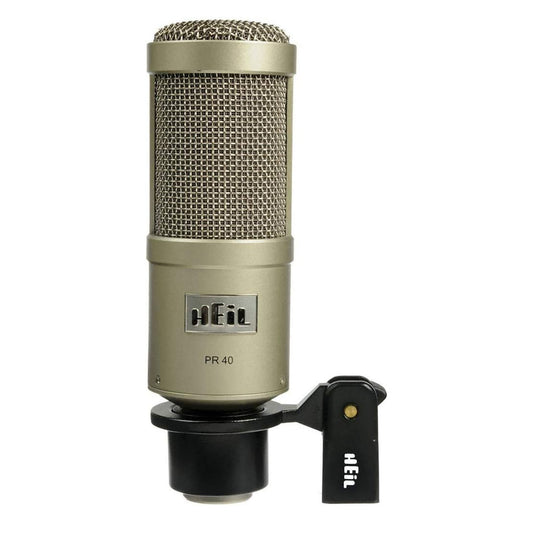 Heil PR 40 Dynamic Microphone for Streaming, Podcast, Recording, and Broadcast, XLR Microphone for Live Music, Wide Frequency Response, Smooth Sound, Superior Rear Noise Rejection - Champagne