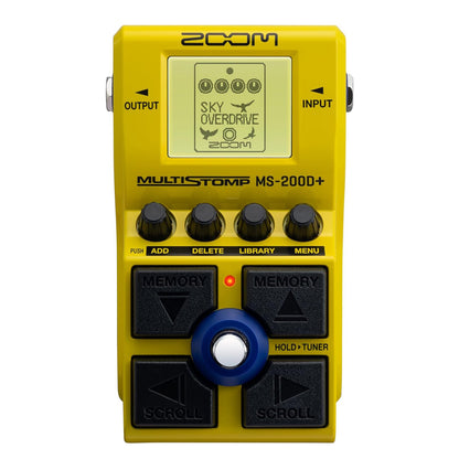 Zoom MS-200D+ MultiStomp Guitar Effects Pedal with 200 Drives & Distortions, Effect Chaining, Single Stompbox, Tuner, Battery Powered, Featuring Overdrives, Boosts, Fuzz, and More