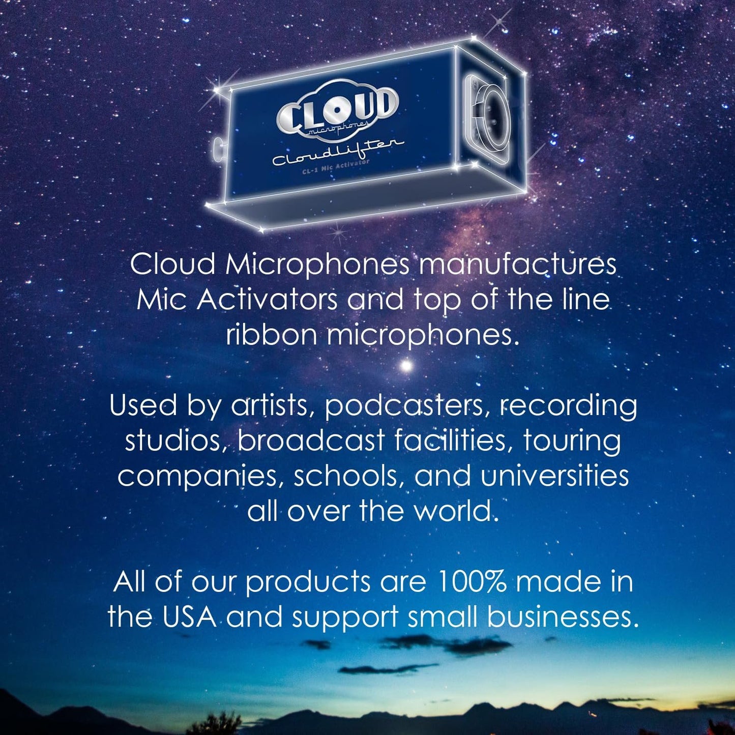 Cloud Microphones - Cloudlifter CL-2 Mic Activator - Ultra-Clean Microphone Preamp Gain - USA Made