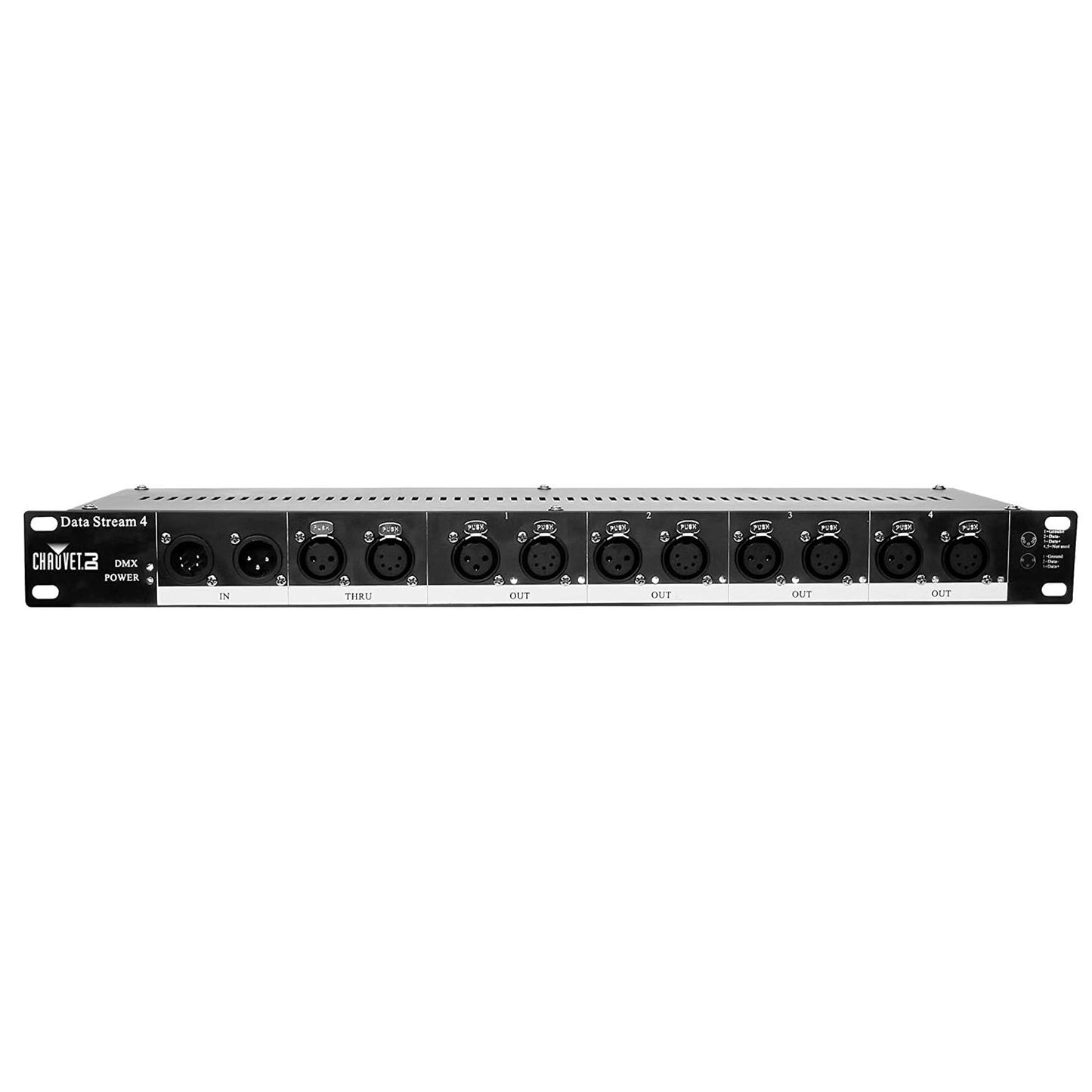 CHAUVET DJ Data Stream 4 Universal DMX-512 Optical Splitter w/4 Outputs from Single Input