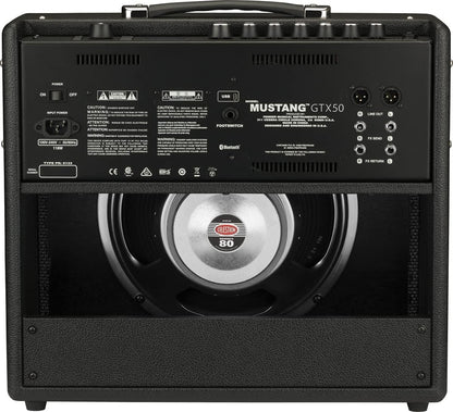 Fender Mustang GTX100 Guitar Amp and 7 Button Footswitch, 100 Watts, Integrated Looper, Bluetooth Audio Streaming for Play Along, 24.5Dx21.05Wx13.05H Inches, Black