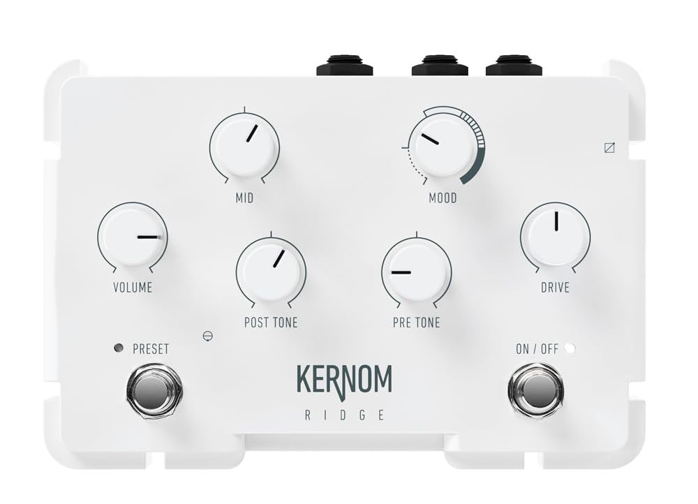 Kernom RIDGE Overdrive Pedal – Every Overdrive and more - Seamless Analog Morphing from Clean Boost to High Gain – MIDI, Expression, 128 Presets – Boutique Drive for Blues, Rock, and Beyond