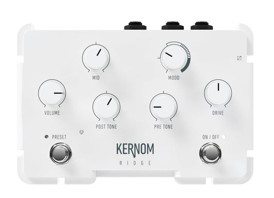 Kernom RIDGE Overdrive Pedal – Every Overdrive and more - Seamless Analog Morphing from Clean Boost to High Gain – MIDI, Expression, 128 Presets – Boutique Drive for Blues, Rock, and Beyond