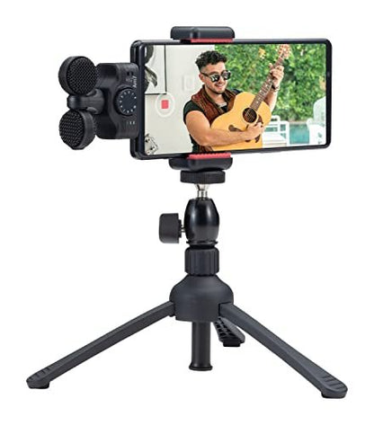 Zoom Am7 Stereo Microphone for Android, Mid-Side Stereo, Rotatable Capsule for Alignment with Camera, for Recording Audio for Music, Videos, Interviews, and More,Black
