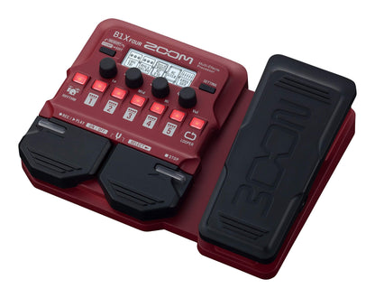 Zoom B1X Four Bass Multi-Effects Processor with Expression Pedal, with 70+ Built-in Effects, Amp Modeling, Looper, Rhythm Section, Tuner, Battery Powered