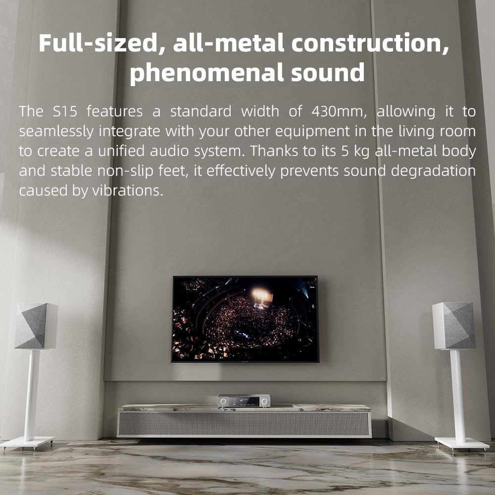 FiiO S15 Streamer Network Player Music Service, Android 12 Snapdragon 660, AKM DAC AK4191+AK4499EX, 7.84-inch Screen, HDMI/ARC DAC
