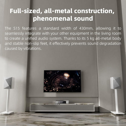 FiiO S15 Streamer Network Player Music Service, Android 12 Snapdragon 660, AKM DAC AK4191+AK4499EX, 7.84-inch Screen, HDMI/ARC DAC