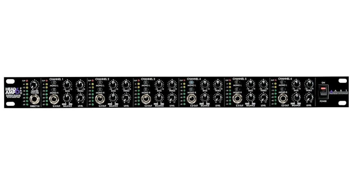 ART HeadAmp6 Pro 6 Channel Professional Headphone Amplifier With EQ