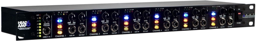 ART HeadAmp6 Pro 6 Channel Professional Headphone Amplifier With EQ