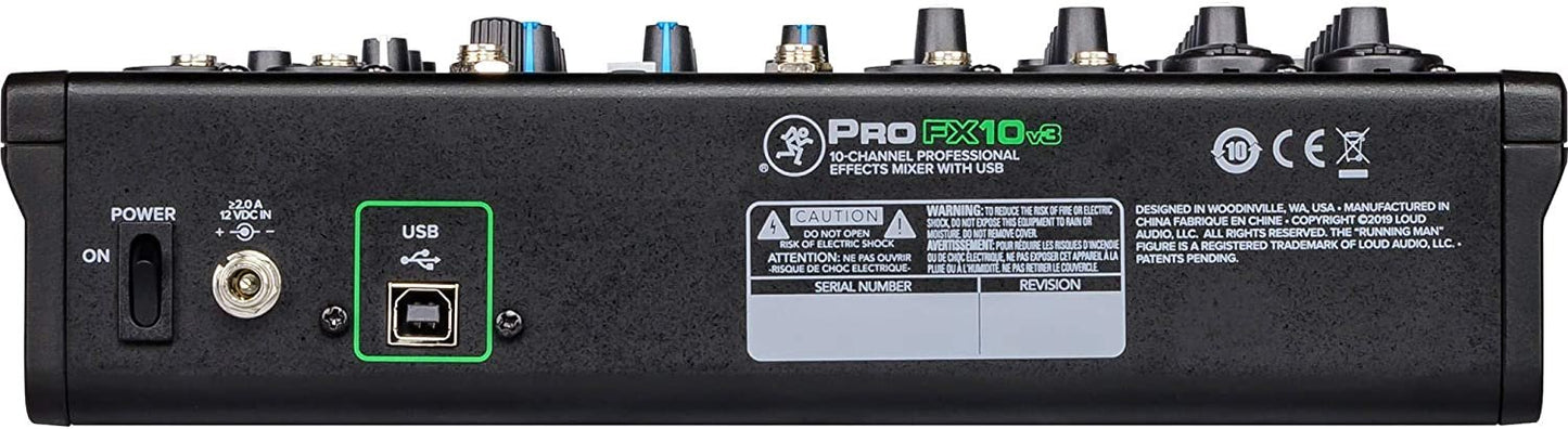 Mackie ProFXv3 Series, 12-Channel Professional Effects Mixer with USB, Onyx Mic Preamps and GigFX effects engine - Unpowered (ProFX12v3)
