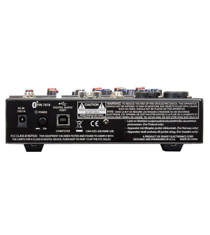 Peavey PV6BT DJ Mixer, 6 Channel With Bluetooth, Small