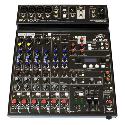 Peavey PV 10 AT 10 Channel Compact Mixer with Bluetooth and Antares Auto-Tune