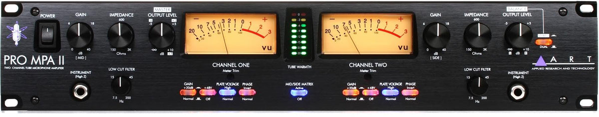 ART ProMPAII Two Channel Discrete Class A Microphone Preamp