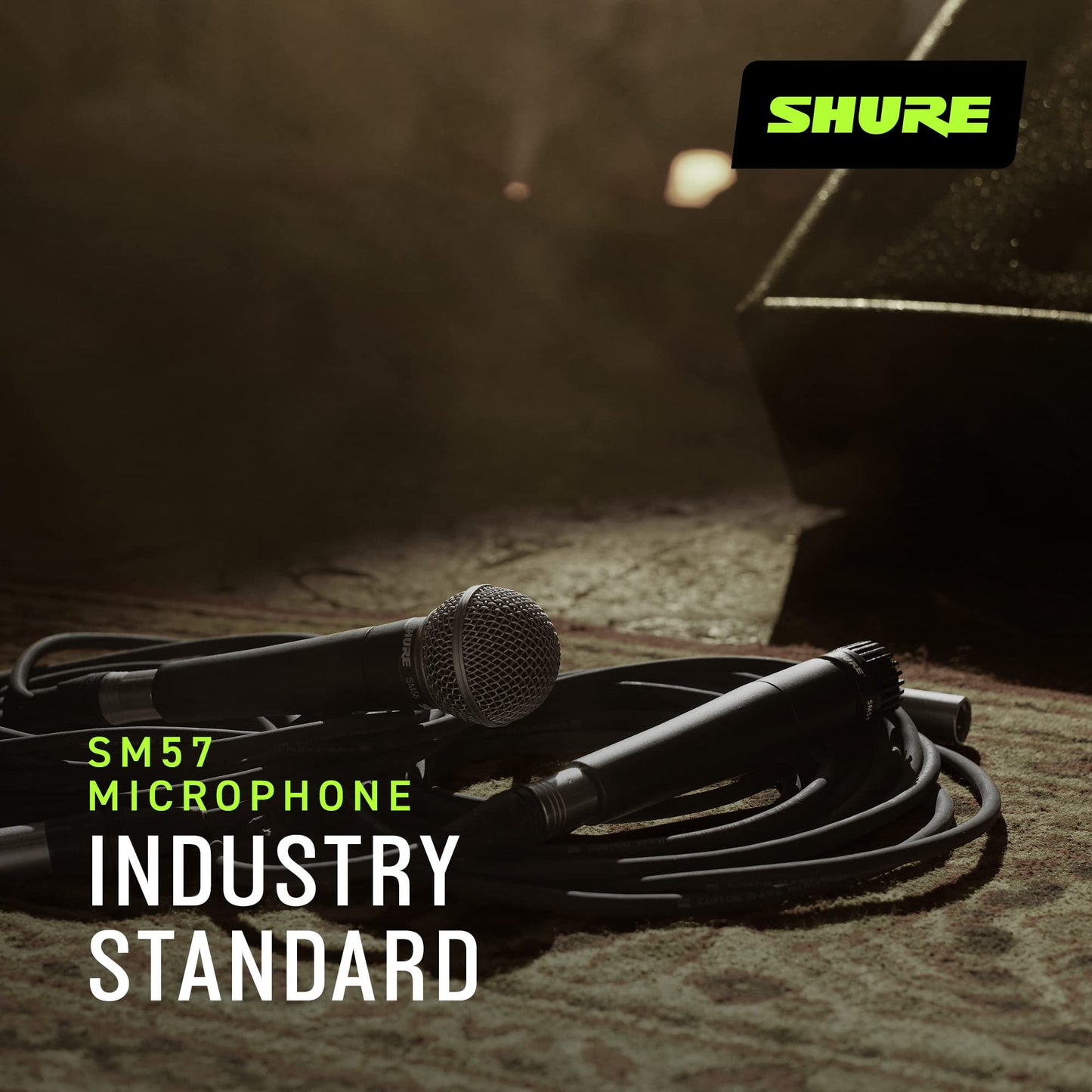 Shure SM57 Professional XLR Dynamic Microphone – Cardioid Mic for Instruments, Amplifiers, Drums & Live Performance Recording (SM57-LC)