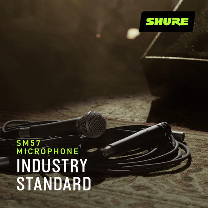 Shure SM57 Professional XLR Dynamic Microphone – Cardioid Mic for Instruments, Amplifiers, Drums & Live Performance Recording (SM57-LC)