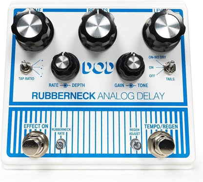 Other Guitar Delay Effects Pedal, White (DOD-RUBBERNECK-U)