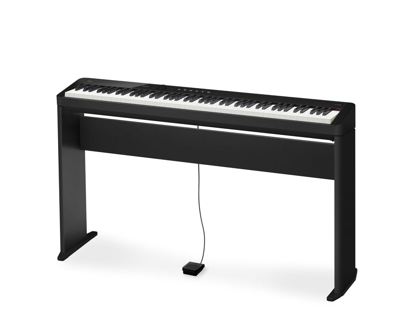 Casio Privia PX-S5000 Portable Digital Piano with 88 Hybrid Weighted Keys, 23 Tones, Touch Sensor Controls, Sustain Pedal, Bluetooth, USB, AC Adapter, 16W Speakers, Gloss Black Finish (PX-S5000BK)