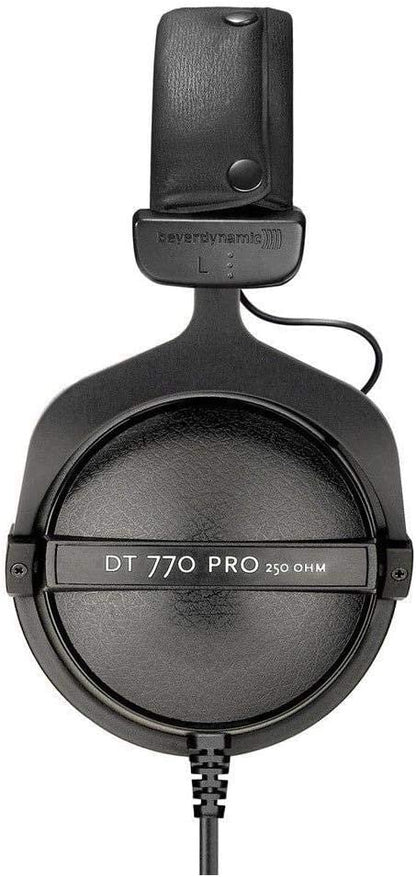 beyerdynamic DT 770 PRO 250 Ohm Over-Ear Studio Headphones in Black. Closed Construction, Wired for Studio use, Ideal for Mixing in The Studio