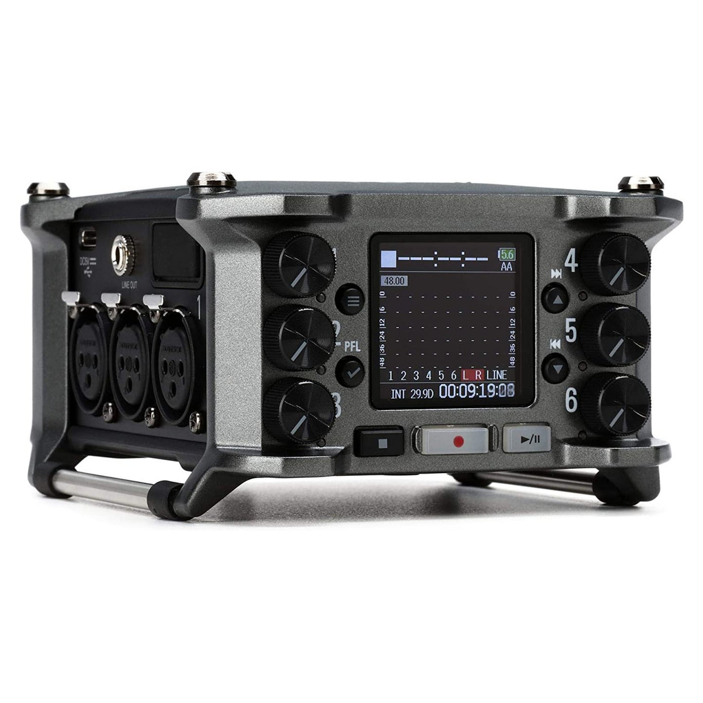 Zoom F6 Field Recorder/Mixer, Professional Field Recording, Audio for Video, 32-Bit Float Recording, 14 Channel Recorder, 6 XLR Inputs, Timecode, Ambisonics Mode, Battery Powered, iOS Wireless Control