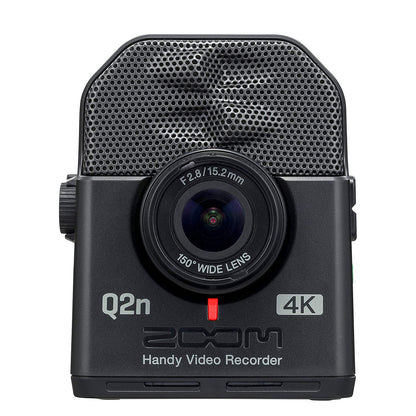 Zoom Q2n-4K Handy Video Recorder, 4K/30P Ultra High Definition Video, Compact Size, Stereo Microphones, Wide Angle Lens, for Recording Music, Video, YouTube Videos, Livestreaming