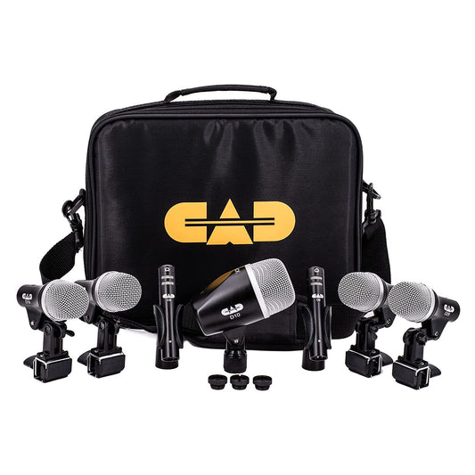 CAD Audio Stage7 7 Piece Drum Mic Pack - Includes Kick Mic, Snare Mic, 3 Tom Mics and 2 Overhead Condenser Mics