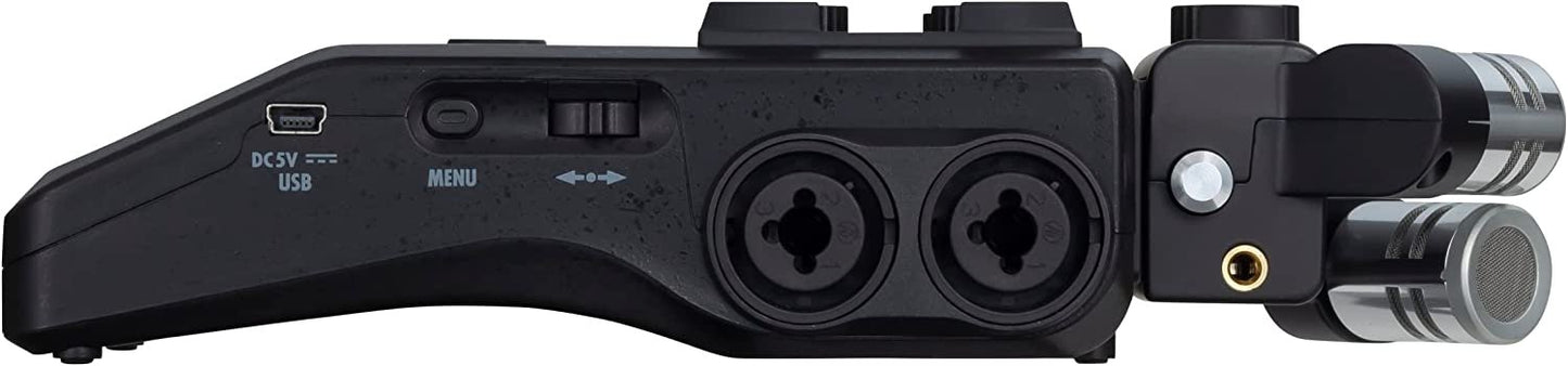 ZOOM H6 All Black (2020 Version) Portable Studio, 4 XLR/TRS Inputs, Records to SD Card, USB Audio Interface, Battery Powered (H6AB)