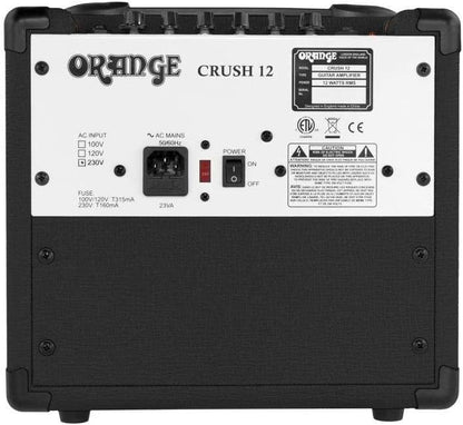 Orange Amplifiers Crush12 12W 1x6 Guitar Combo Amp Black