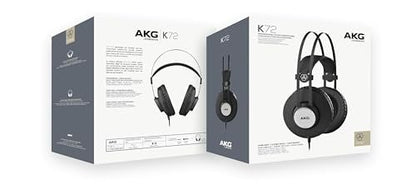 AKG Pro Audio K72 Over-Ear, Closed-Back, High-Sensitivity, High Output 40mm drivers, Studio Professional Headphone. Also Great for Portable Devices. Black.