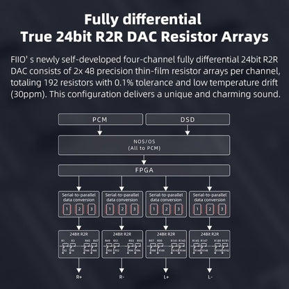 FIIO K11 Compact Desktop R2R Architecture DAC and Headphone Amplifier (Black)