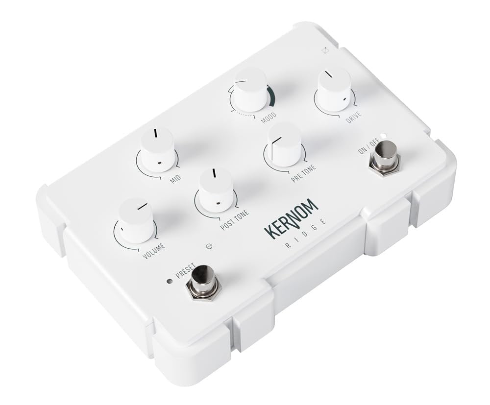 Kernom RIDGE Overdrive Pedal – Every Overdrive and more - Seamless Analog Morphing from Clean Boost to High Gain – MIDI, Expression, 128 Presets – Boutique Drive for Blues, Rock, and Beyond
