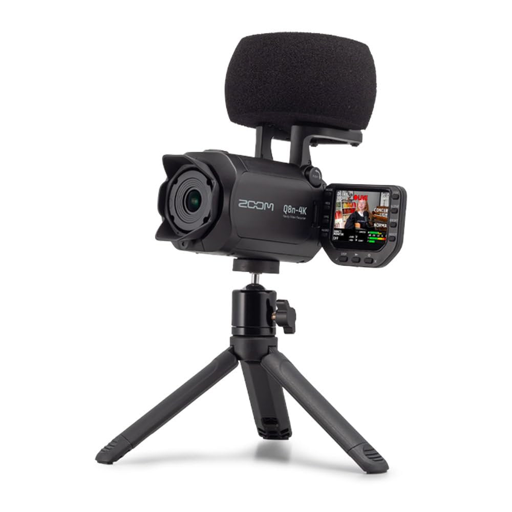 Zoom Q8n-4K Handy Video Recorder with 4K UHD Video, Stereo Microphones, Dual XLR Inputs, 4-Track Audio Recording, Webcam Mode for Music, Podcasts & Streaming