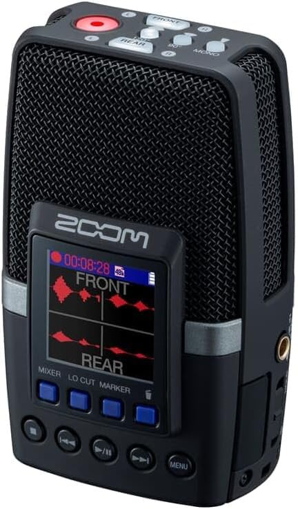 Zoom H2essential Multi-Mic 32-Bit Float Handy Recorder Bundle with APH-2e Accessory Pack with Hairy Windscreen, Padded Shell Case, AC Adapter, & USB C-Cable
