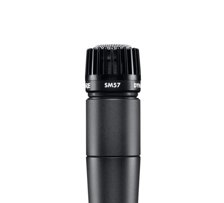Shure SM57 Professional XLR Dynamic Microphone – Cardioid Mic for Instruments, Amplifiers, Drums & Live Performance Recording (SM57-LC)