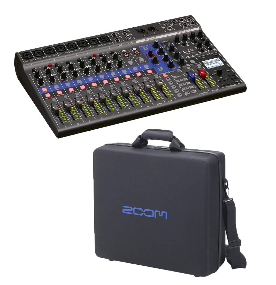 Zoom LiveTrak L-12-12-Channel Digital Mixer & Multitrack Recorder + CBL-20 Carrying Bag For L-12