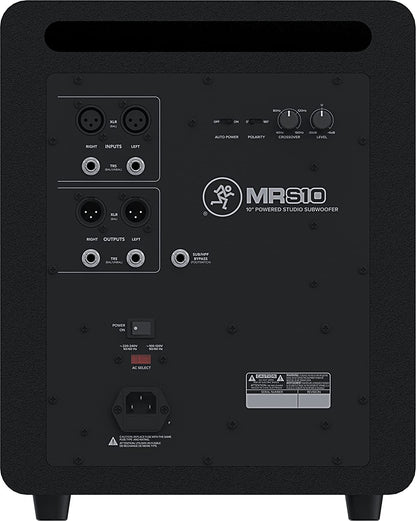 Mackie MR Series, Studio Subwoofer 10-Inch Professional-Grade with 120 Watts of class A/B Amplification, Powered (MRS10)