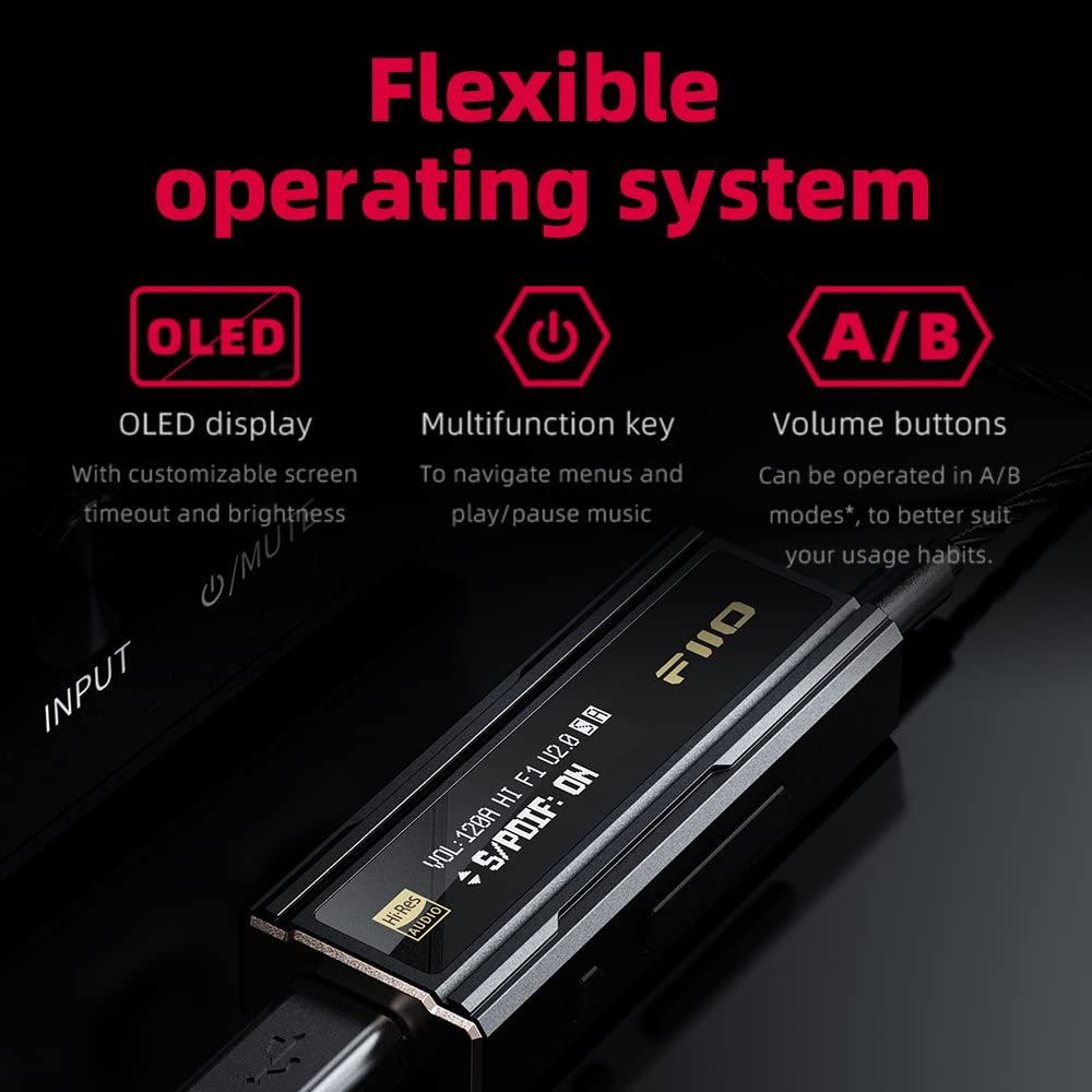 FIIO KA5 USB DAC Headphone Amp with 3.5mm and 4.4mm Outputs