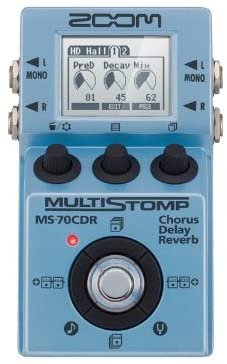 Zoom MS-70CDR MultiStomp Guitar Effects Pedal, Chorus, Delay, and Reverb Effects, Single Stompbox Size, 86 Built-in effects, Tuner